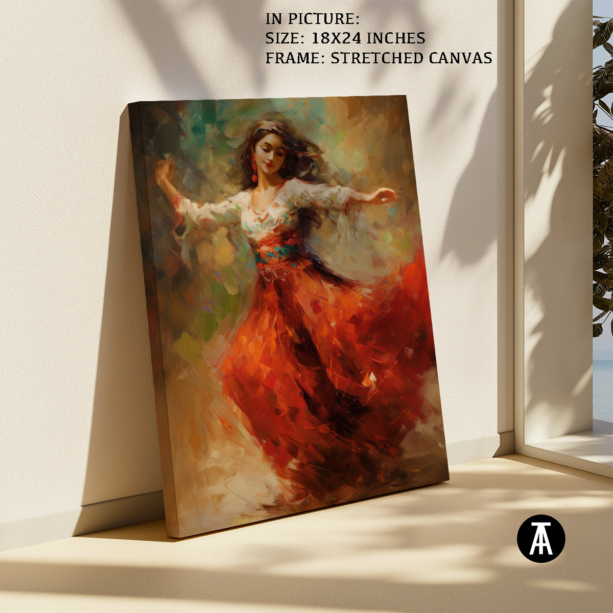 Artwork in Natural Wood Frame