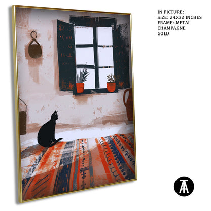 Artwork in Metal Champagne Gold Frame