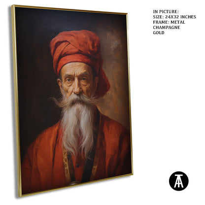 Artwork in Light Brown Frame