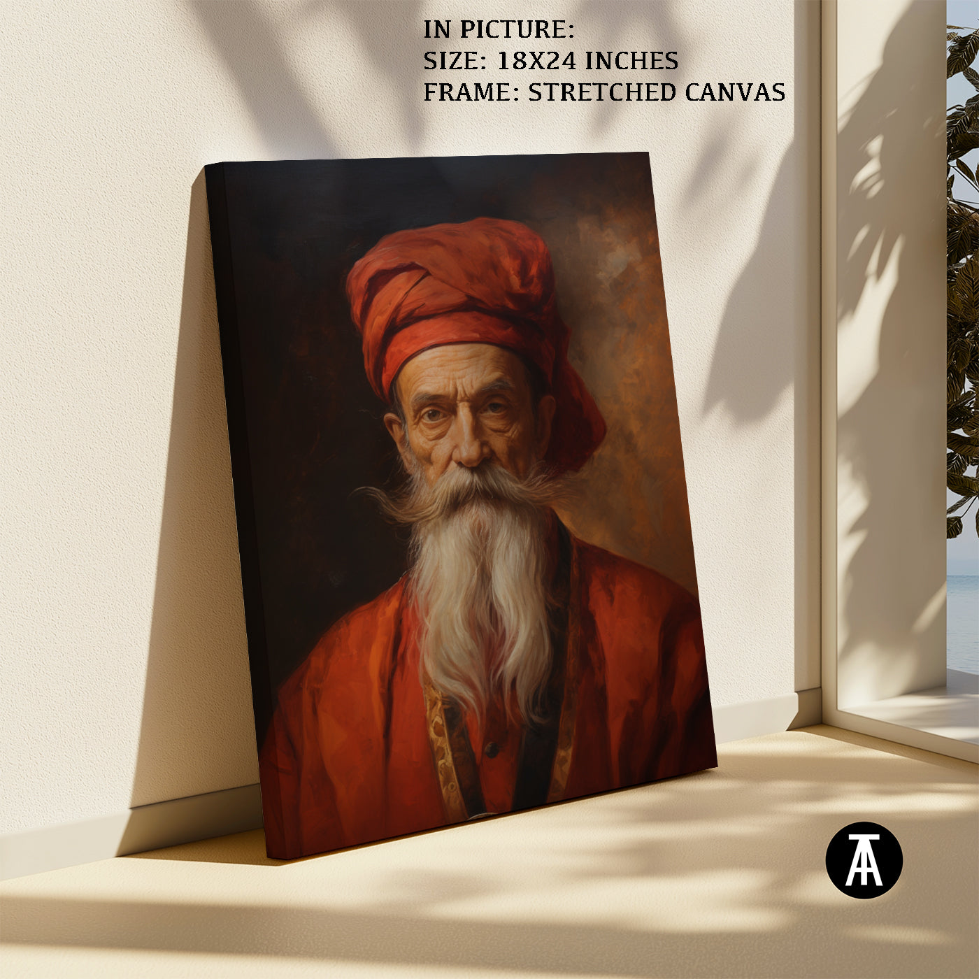Artwork in Natural Wood Frame