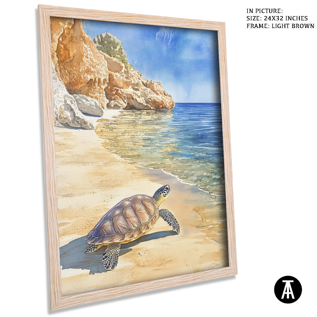 Artwork in Dark Brown Frame