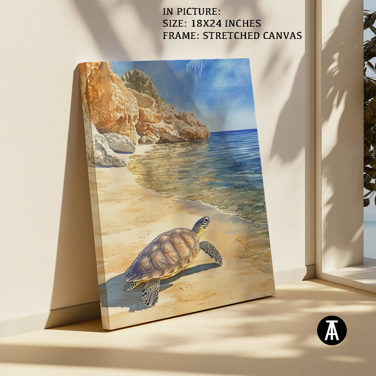 Artwork in Natural Wood Frame