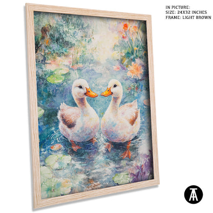 Artwork in Dark Brown Frame
