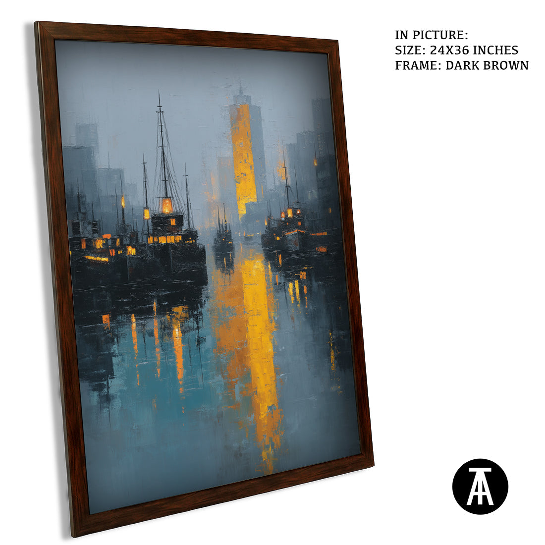 Artwork in Metal Champagne Gold Frame