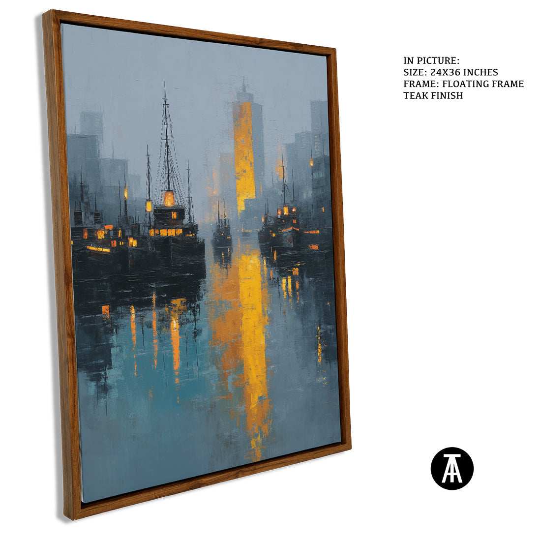 Artwork in Natural Wood Frame