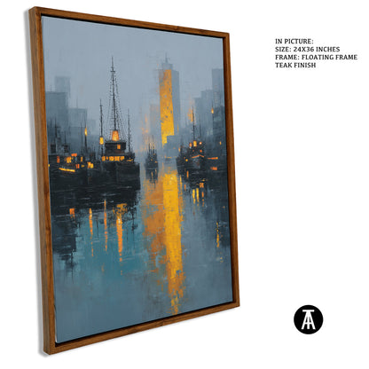 Artwork in Natural Wood Frame
