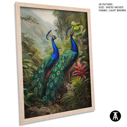 Artwork in Dark Brown Frame