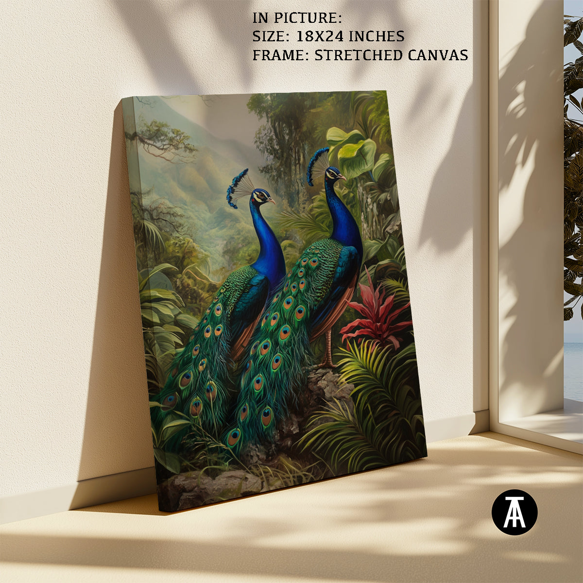 Artwork in Natural Wood Frame