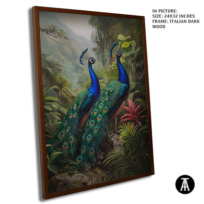 Artwork in Dark Wood Frame
