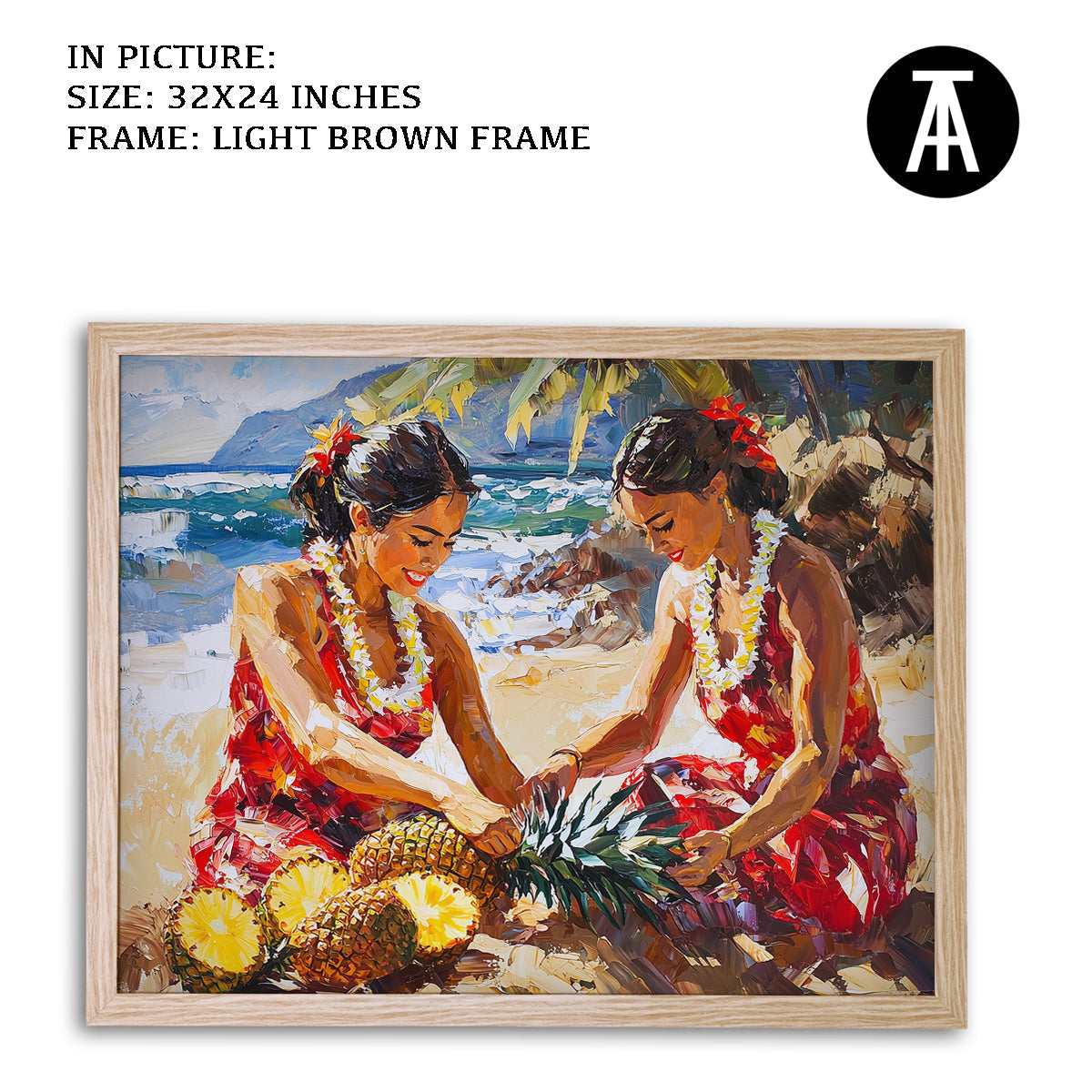 Artwork in Dark Brown Frame