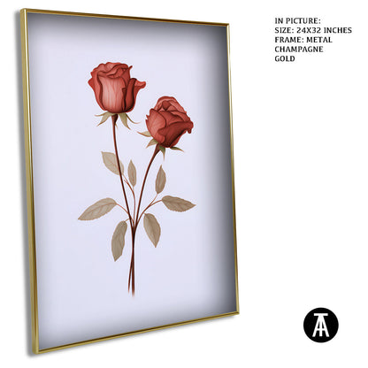 Artwork in Light Brown Frame