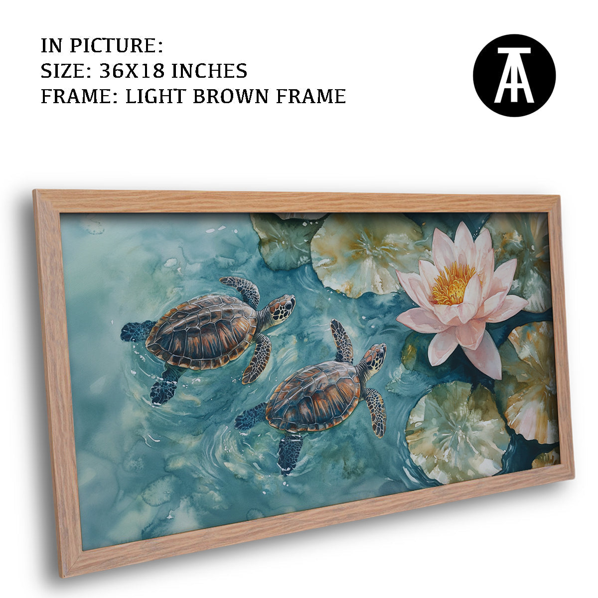 Artwork in Dark Brown Frame