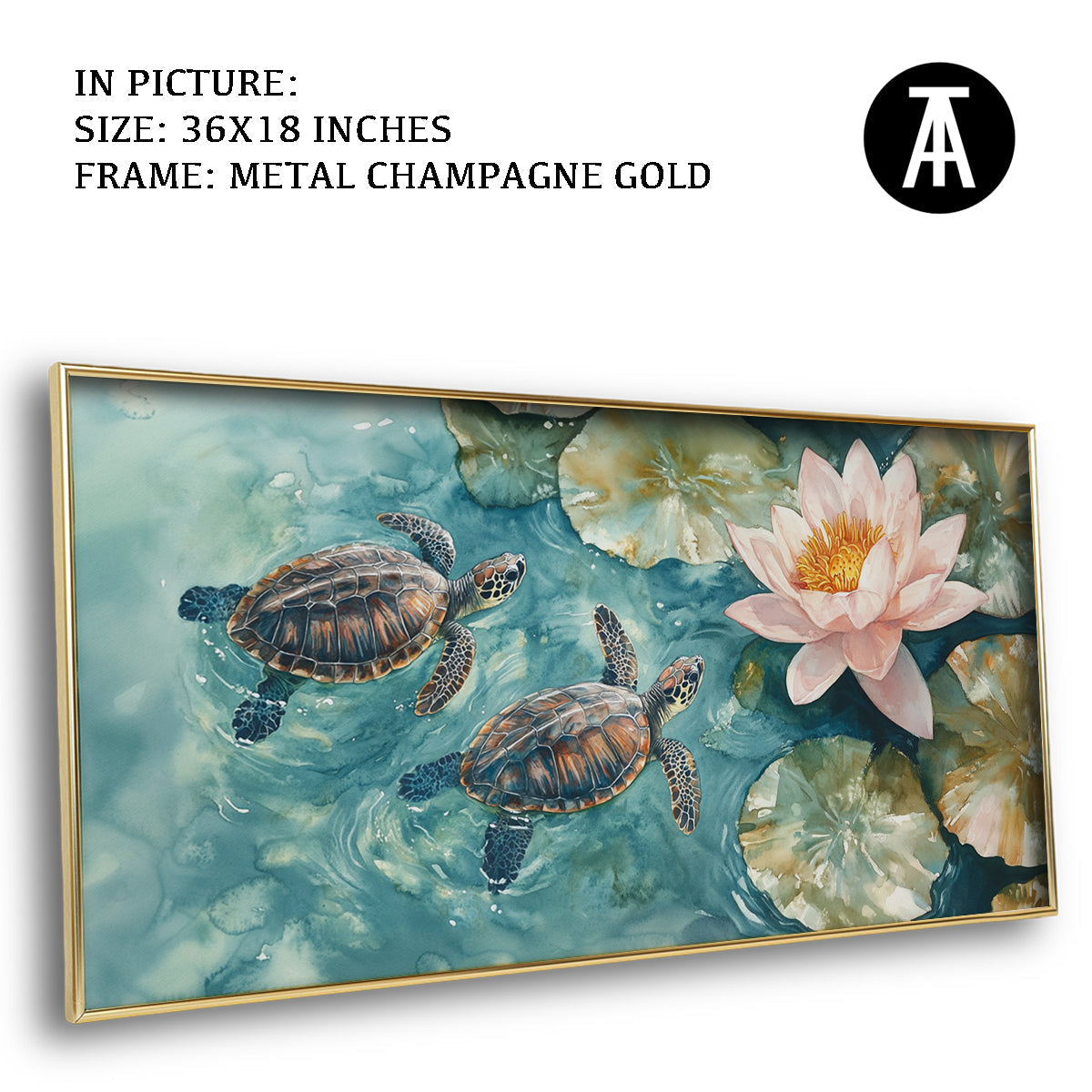 Artwork in Light Brown Frame