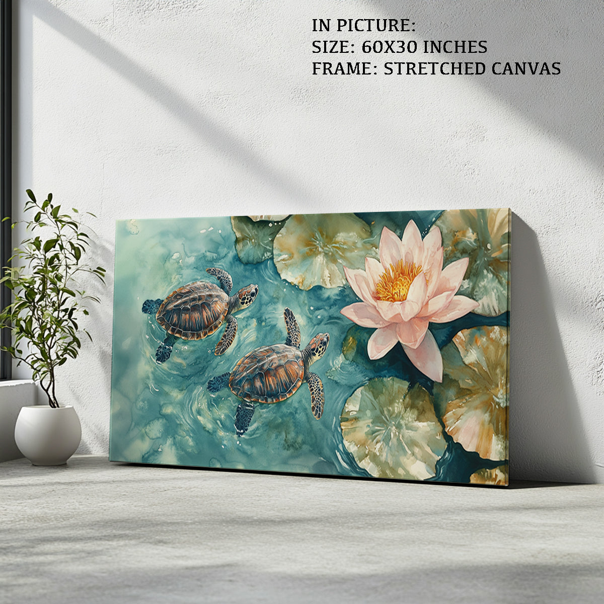Artwork in Natural Wood Frame