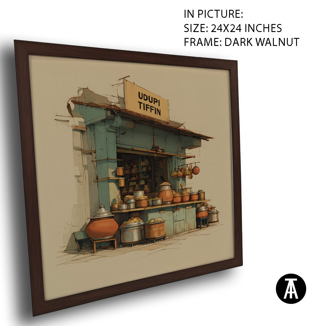 Artwork in Dark Walnut Frame