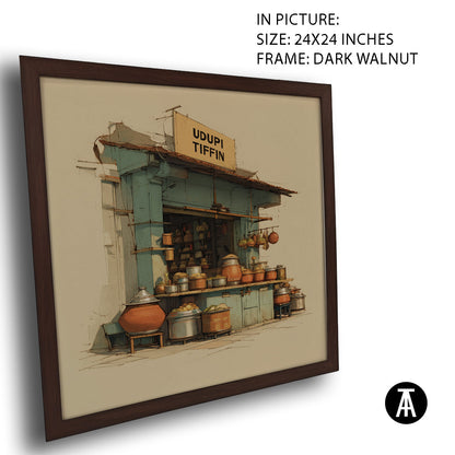 Artwork in Dark Walnut Frame