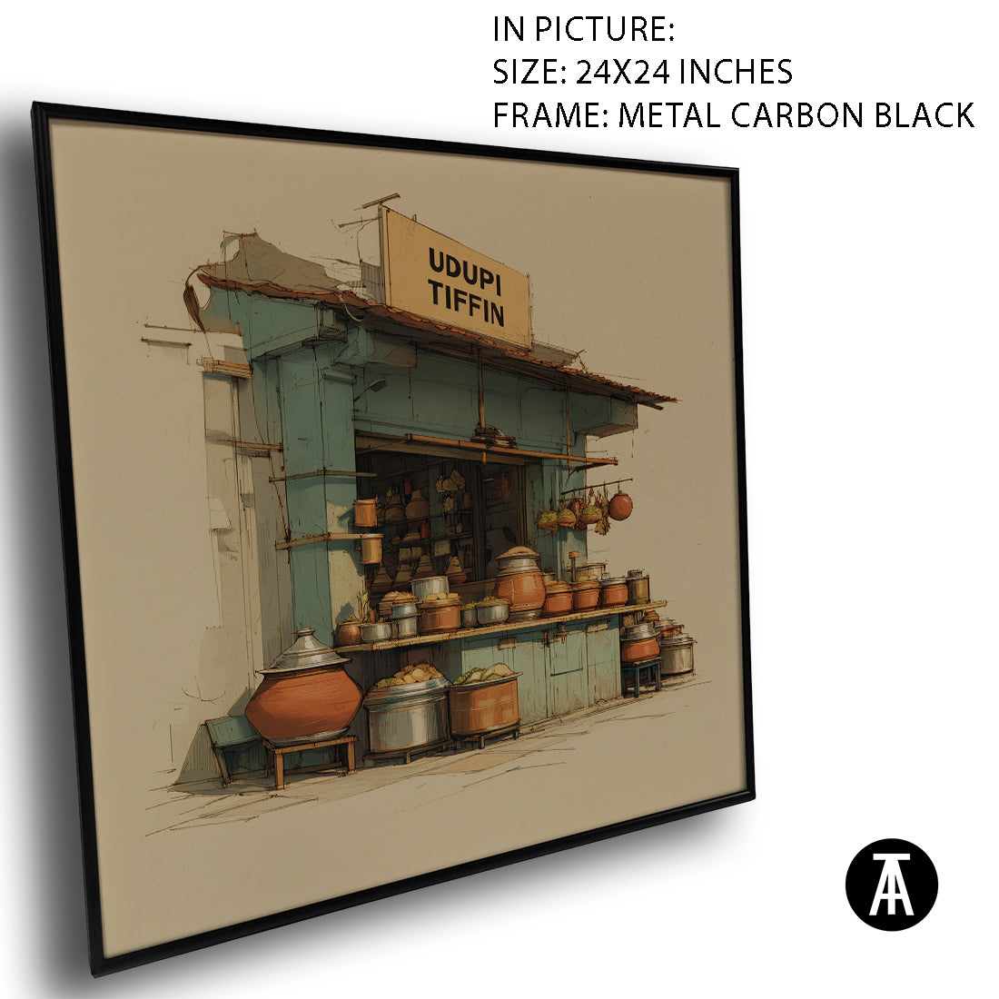 Artwork in Carbon Black Meta Frame
