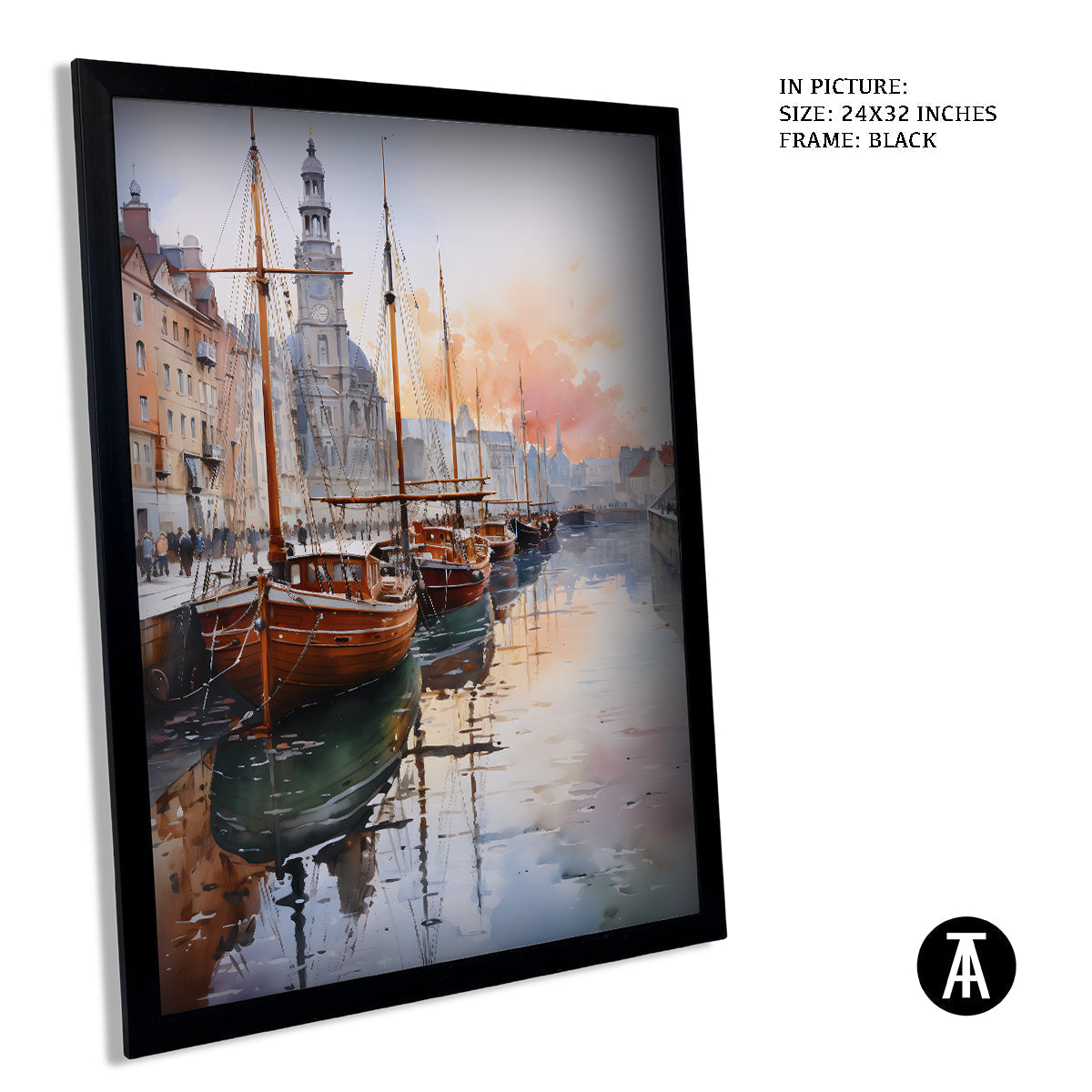 Sample Artwork in Black Frame
