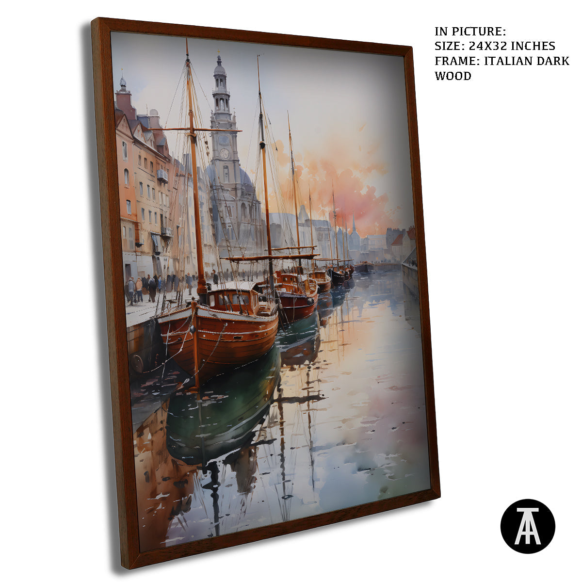 Sample Artwork in Italian Wood Framing Dark