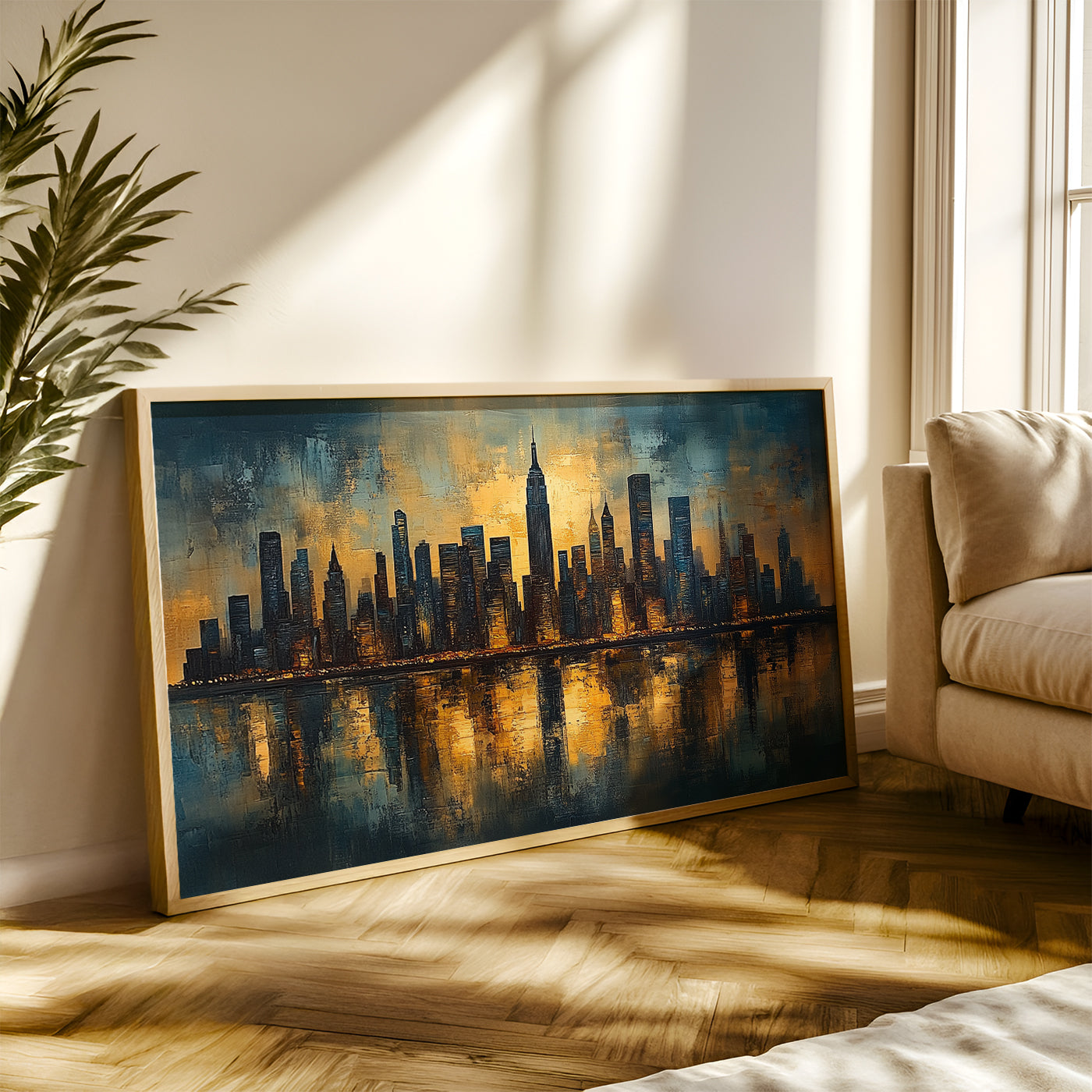 Modern Art Painting in a Lifestyle Setting