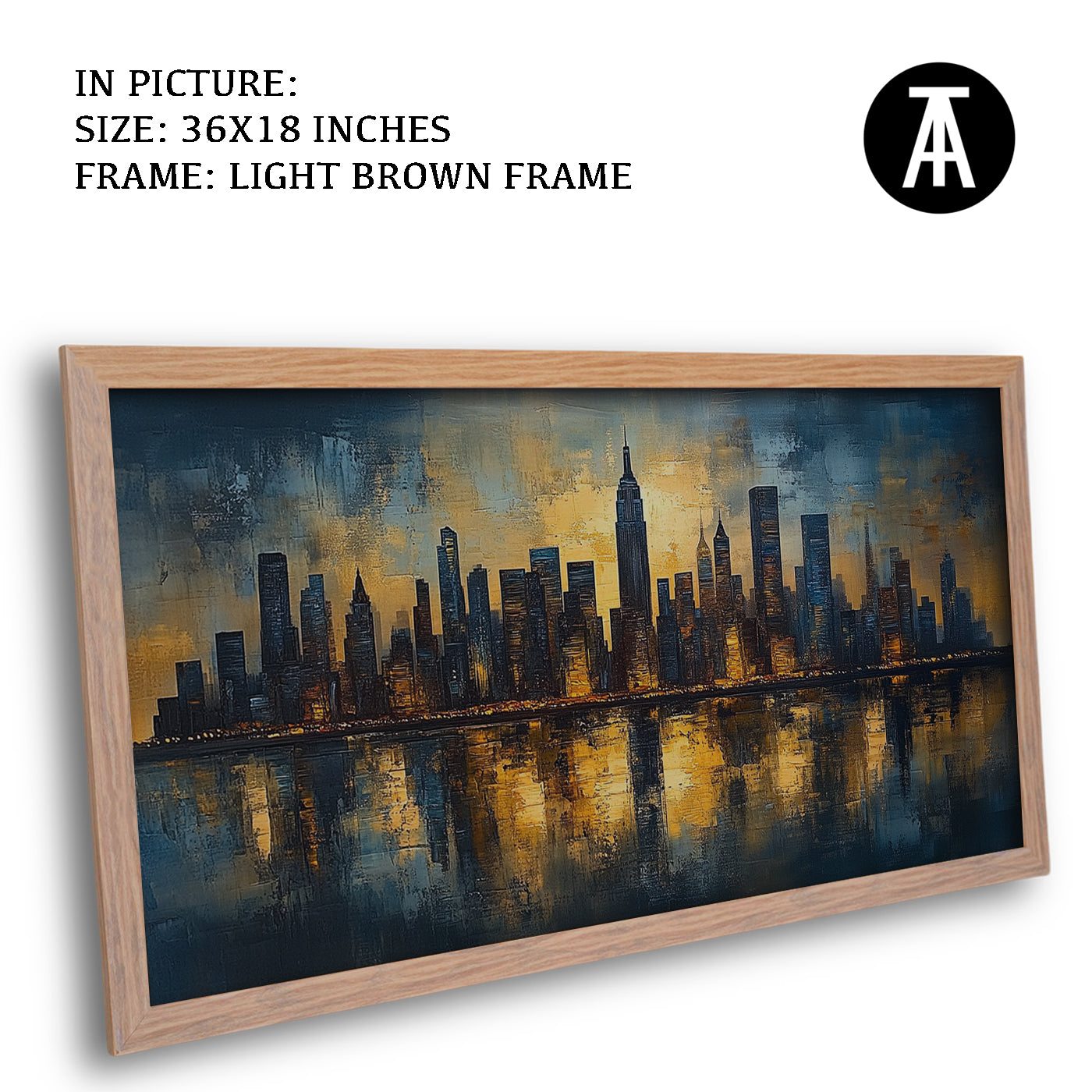 Artwork in Dark Brown Frame
