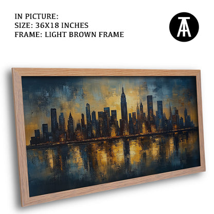 Artwork in Dark Brown Frame