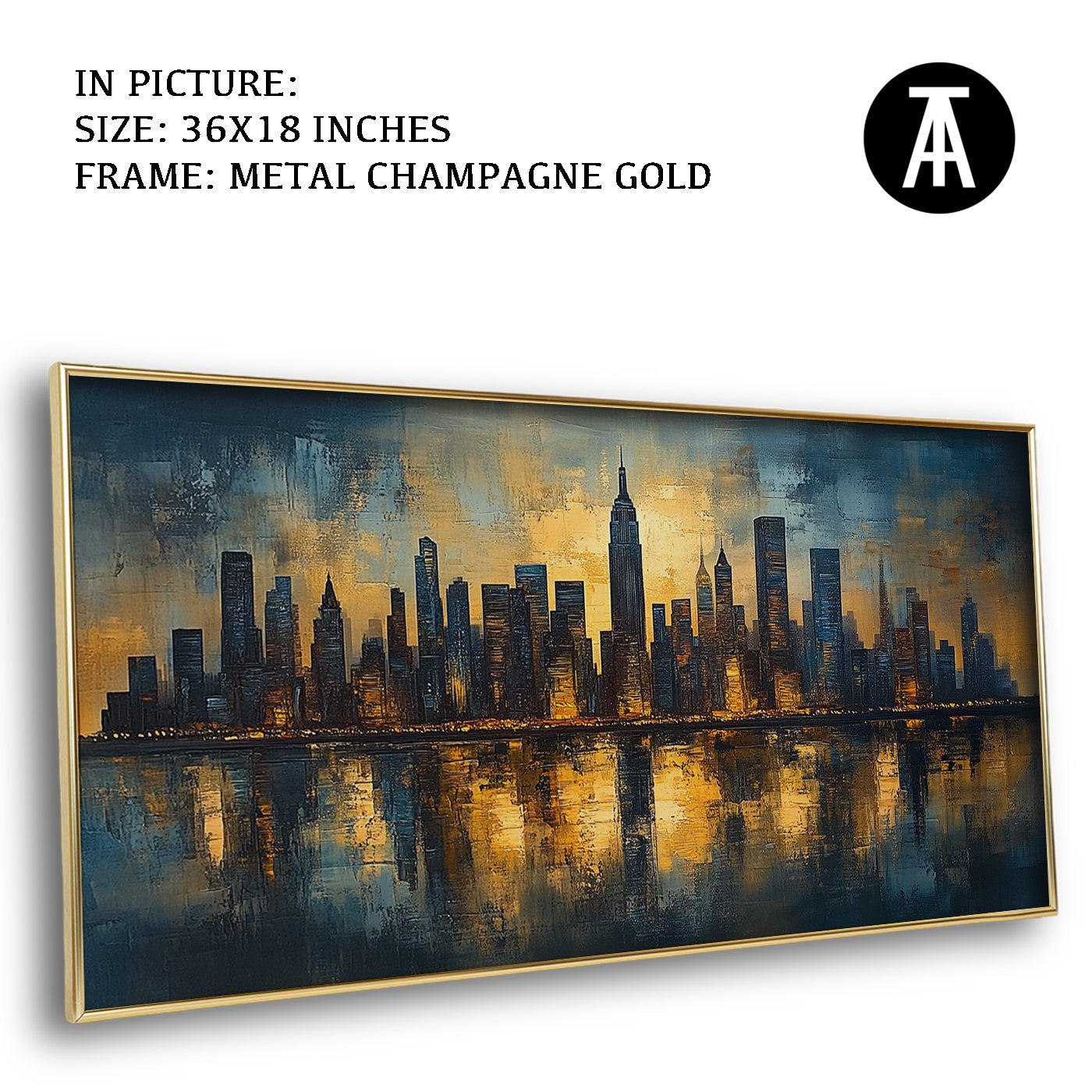 Artwork in Light Brown Frame