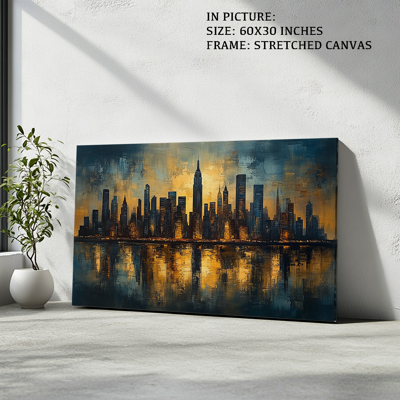Artwork in Natural Wood Frame