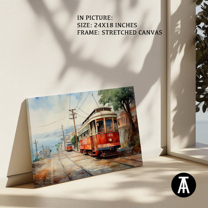 Artwork in Natural Wood Frame