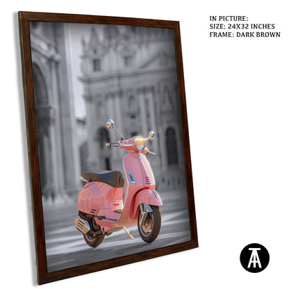 Sample Artwork in Dark Brown Frame