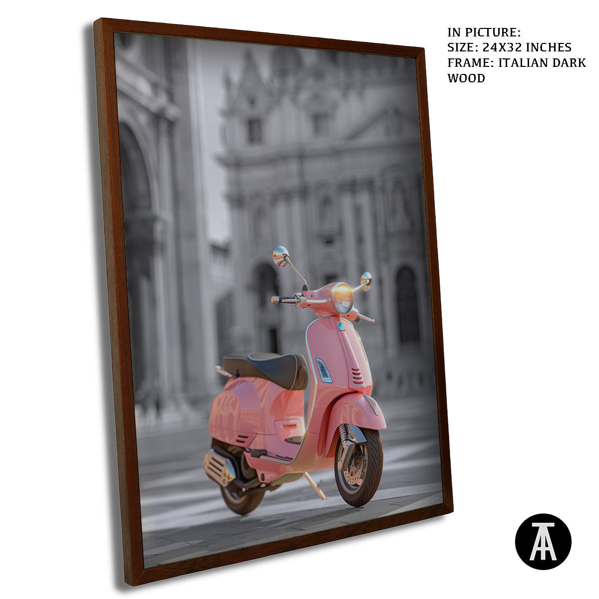 Sample Artwork in Italian Wood Framing Dark