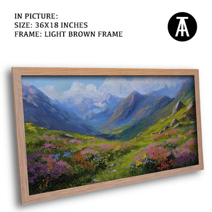 Artwork in Dark Brown Frame