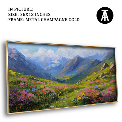 Artwork in Light Brown Frame