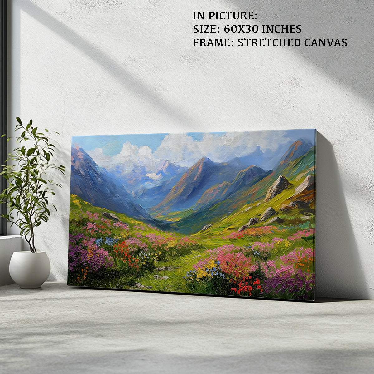 Artwork in Natural Wood Frame