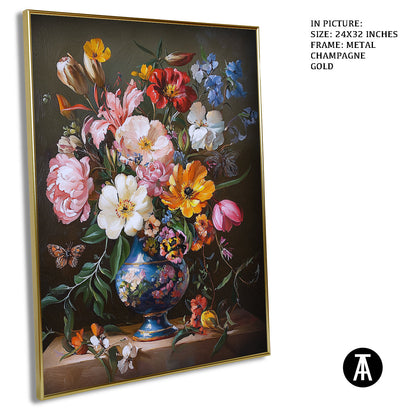 Artwork in Light Brown Frame