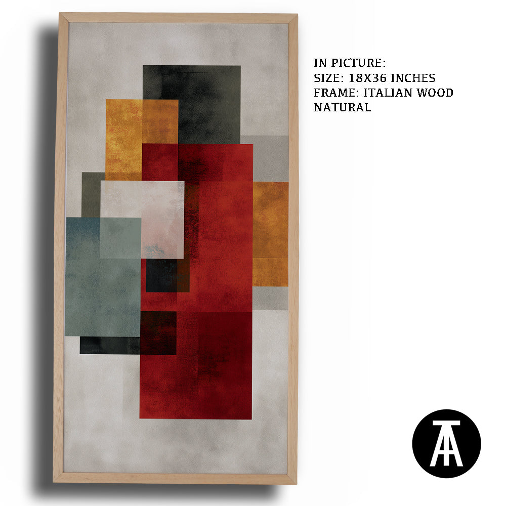 Artwork in Natural Wood Frame
