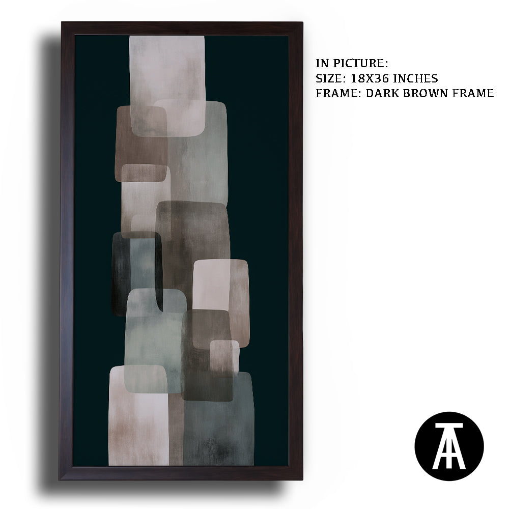 Artwork in Dark Brown Frame