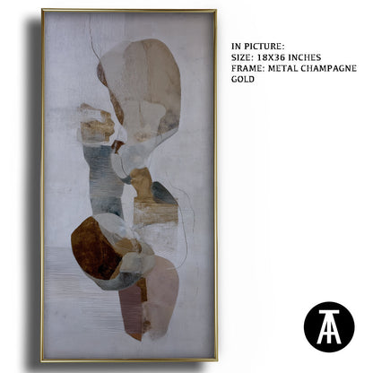 Artwork in Metal Champagne Gold Frame
