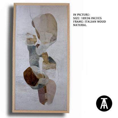 Artwork in Natural Wood Frame