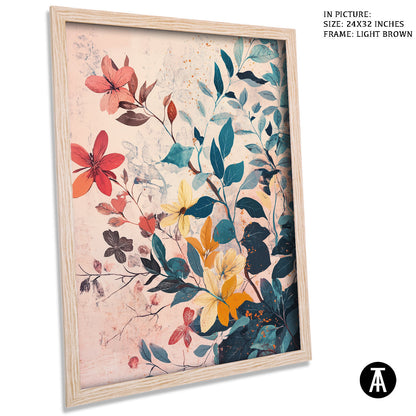 Sample Artwork in Light Brown Frame