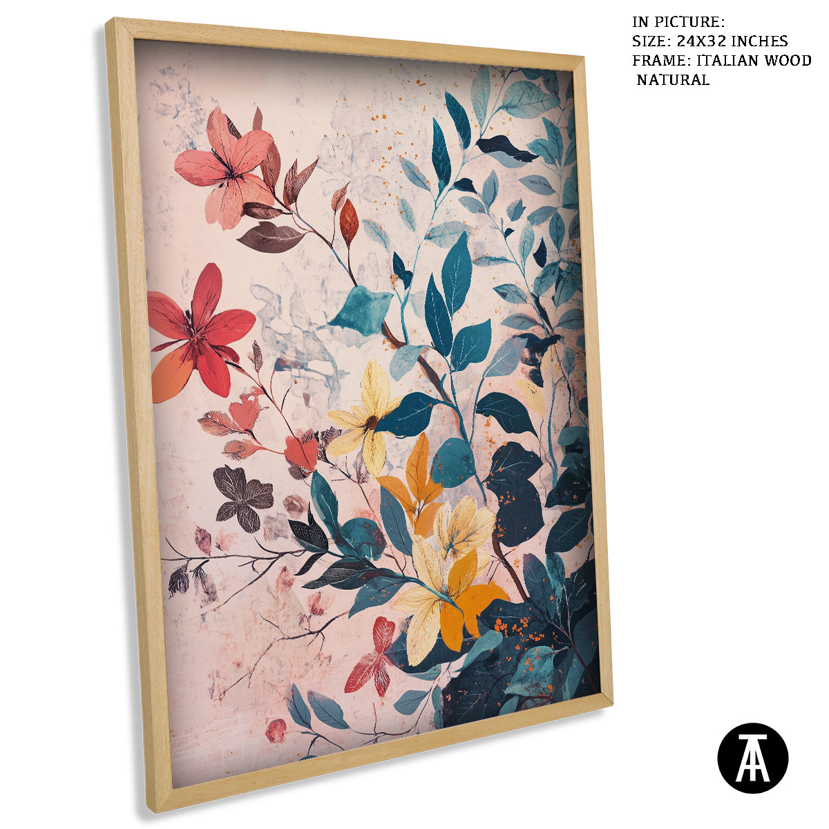 Sample Artwork in Italian Wood Framing Natural
