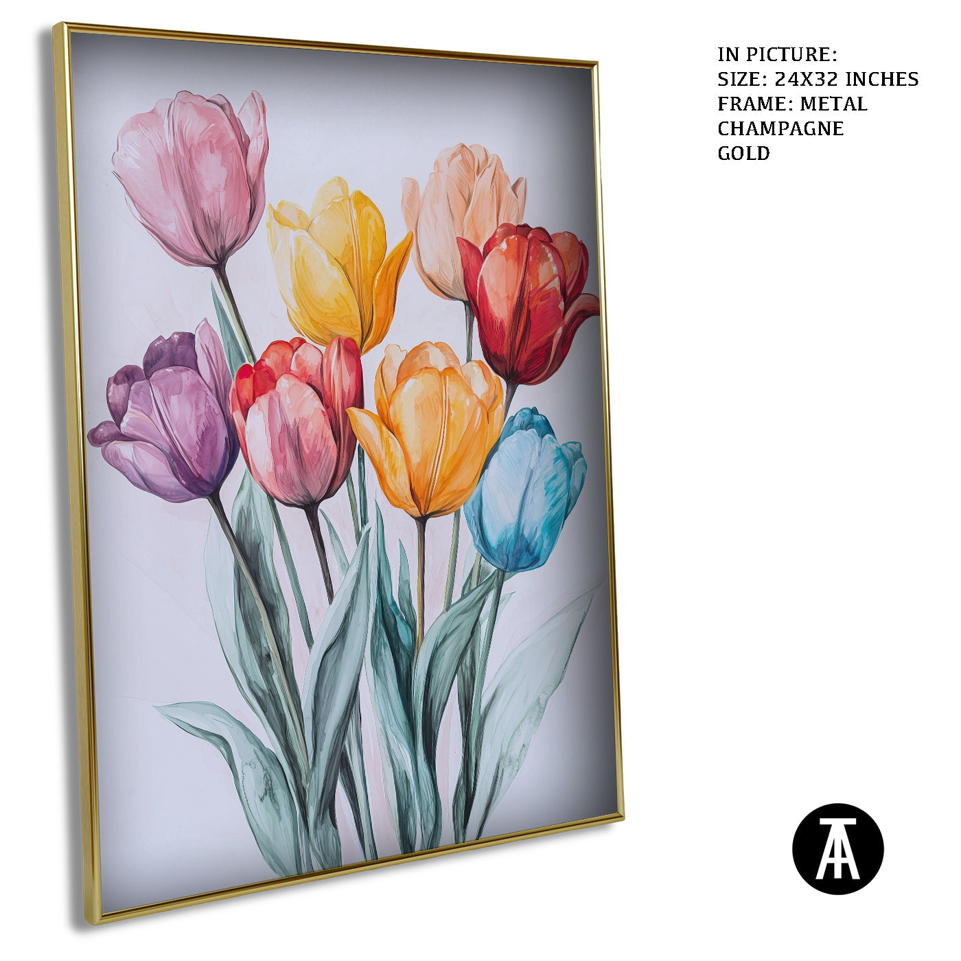 Artwork in Light Brown Frame