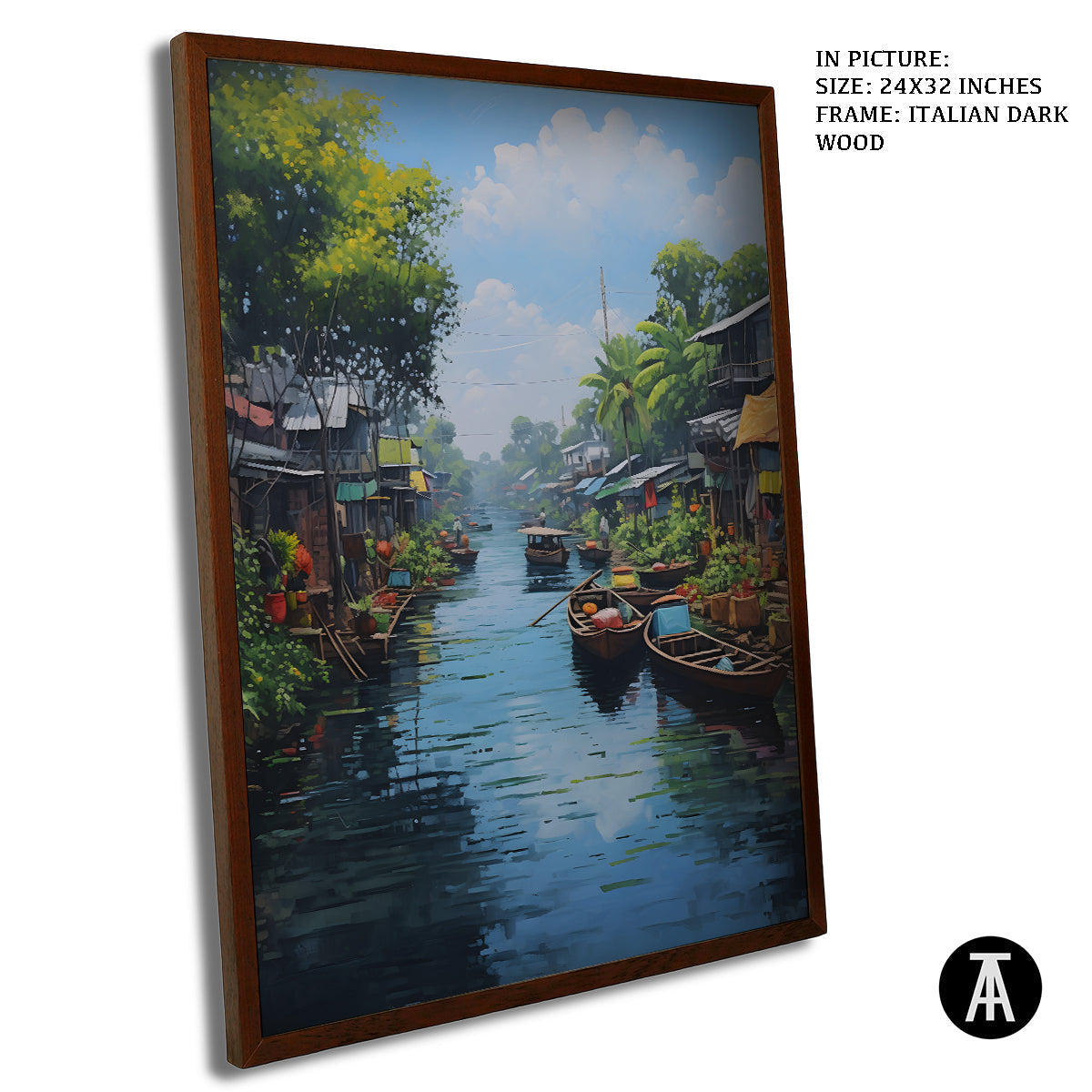 Sample Artwork in Italian Wood Framing Dark
