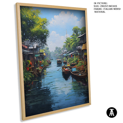 Sample Artwork in Italian Wood Framing Natural