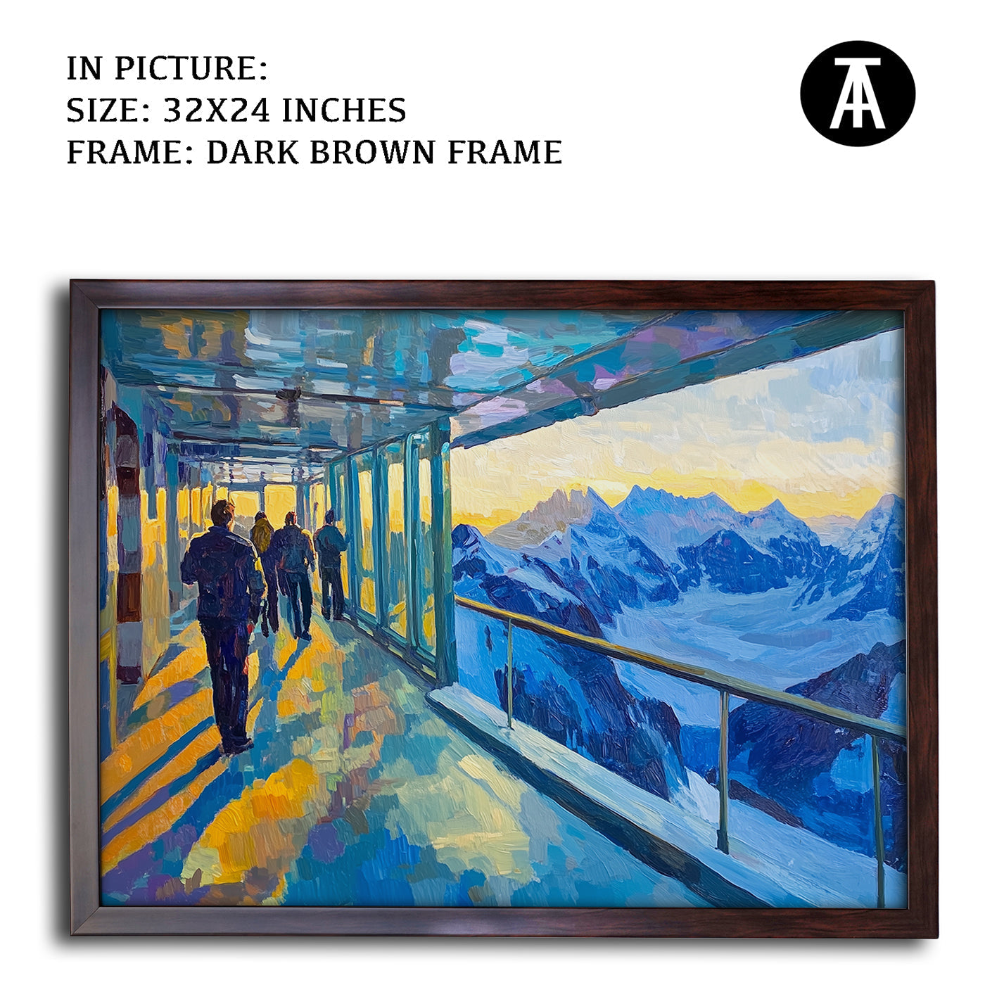 Artwork in Metal Champagne Gold Frame