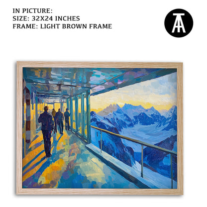 Artwork in Dark Brown Frame