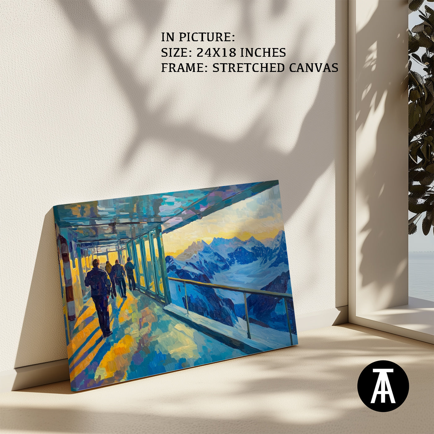 Artwork in Natural Wood Frame