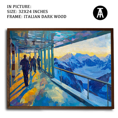 Artwork in Dark Wood Frame
