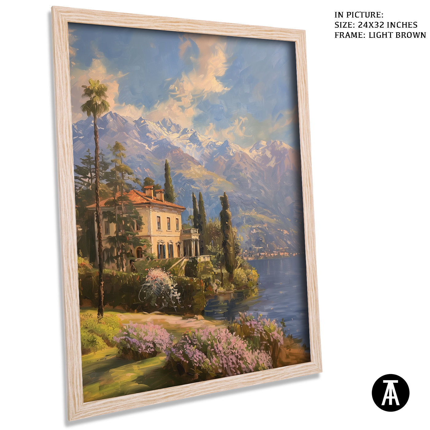 Artwork in Dark Brown Frame
