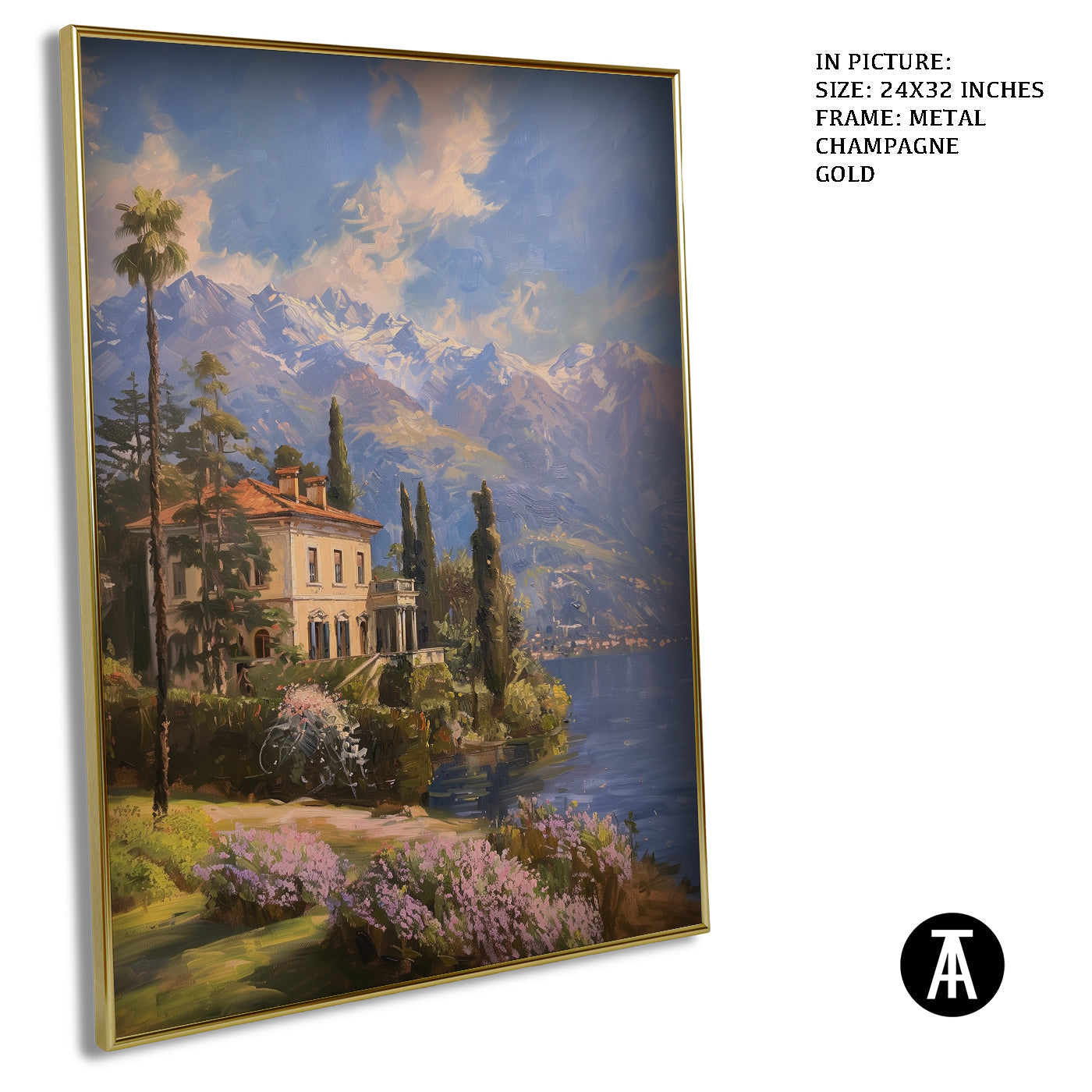 Artwork in Light Brown Frame